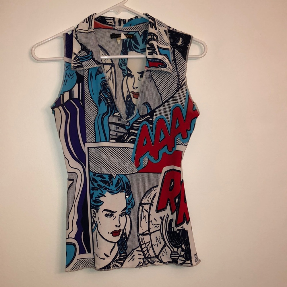 Comic book muscle tee